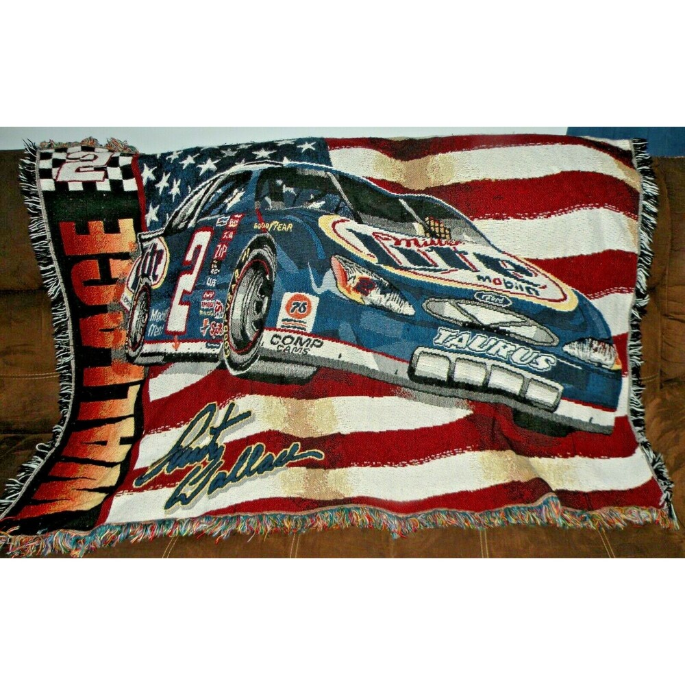 T5 NASCAR Rusty Wallace Miller Lite #2 Nortwest Co. Throw Blanket 5 ft x 4 ft